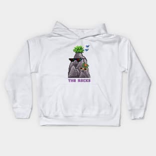 The Rocks meme pixel art Kids Hoodie